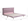 ACME Metis Pink Top Grain Leather Eastern King Bed Model BD00560EK