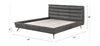 ACME Doris Gray Top Grain Leather Queen Bed Model BD00563Q