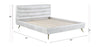 ACME Doris Vintage White Top Grain Leather Eastern King Bed Model BD00564EK