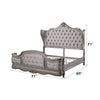 ACME Ariadne Velvet & Antique Platinum Queen Bed Model BD00603Q