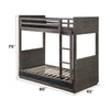 ACME Estevon Gray Oak Bunk Bed (Twin | Twin) with Storage Model BD00613