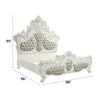 ACME Vanaheim Beige Synthetic Leather & Antique White Eastern King Bed Model BD00671EK