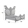 ACME Valkyrie Synthetic Leather Antique Platinum Eastern King Bed Model BD00683EK