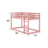 ACME Gaston II Pink Twin Loft Bed Model BD00768