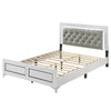ACME Casilda Gray Synthetic Leather & White Eastern King Bed with LED Model BD00806EK