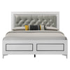ACME Casilda Gray Synthetic Leather & White Eastern King Bed with LED Model BD00806EK