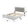 ACME Casilda Gray Synthetic Leather & White Eastern King Bed with LED Model BD00806EK