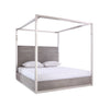 Queen Modrest Arlene Modern Grey Elm & Stainless Steel Canopy Bed Model VGVCBD008A-Q