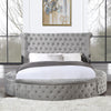 ACME Gaiva Gray Velvet Eastern King Bed with Storage Model BD00966EK