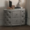 ACME Perine Gray Velvet Nightstand Model BD01063