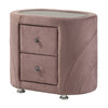 ACME Salonia Pink Velvet Nightstand Model BD01184