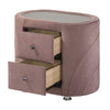 ACME Salonia Pink Velvet Nightstand Model BD01184
