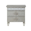 ACME Varian Silver & Mirrored Nightstand Model BD01280