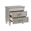 ACME Varian Silver & Mirrored Nightstand Model BD01280