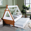 ACME Loreen Oak & White Twin Bed Model BD01287T