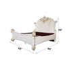 ACME Vendome Two Tone Ivory Fabric & Antique Pearl Eastern King Bed Model BD01335EK