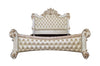 ACME Vendome Synthetic Leather & Antique Pearl Eastern King Bed Model BD01338EK