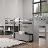 ACME Fabiana Gray Twin Loft Bed with Storage Model BD01375