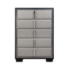 ACME Nicola Silver Synthetic Leather & Black Chest Model BD01431