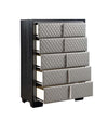 ACME Nicola Silver Synthetic Leather & Black Chest Model BD01431