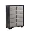 ACME Nicola Silver Synthetic Leather & Black Chest Model BD01431