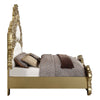 ACME Bernadette White Synthetic Leather & Gold Eastern King Bed Model BD01474EK