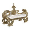 ACME Bernadette White Synthetic Leather & Gold Bench Model BD01480