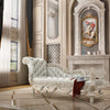 ACME Sandoval Beige Synthetic Leather & Champagne Bench Model BD01492