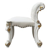 ACME Vendome Beige Synthetic Leather & Antique Pearl Vanity Stool Model BD01508