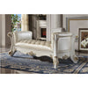 ACME Vendome Synthetic Leather & Antique Pearl Bench Model BD01522