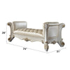 ACME Vendome Synthetic Leather & Antique Pearl Bench Model BD01522