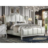 ACME Dresden II Synthetic Leather & Bone White California King Bed Model BD01672CK
