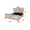 ACME Dresden II Synthetic Leather & Bone White California King Bed Model BD01672CK