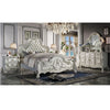ACME Dresden Synthetic Leather & Bone White Eastern King Bed Model BD01681EK