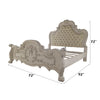 ACME Dresden Synthetic Leather & Bone White Queen Bed Model BD01682Q