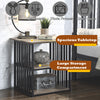 ACME Zudora Antique Oak & Black Nightstand Model BD01749