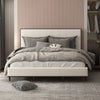 ACME Carena Light Gray Fabric White & Walnut Queen Bed Model BD02027Q