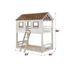 ACME Inara White & Rustic Oak Bunk Bed (Twin | Twin)Model BD02051