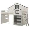 ACME Ratana White & Gray Loft Bed Model BD02052