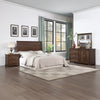 ACME Franklin Brushed Walnut 4Pcs Pack Full Bed Set Model BD02154F