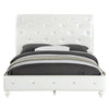ACME Dorothy Pearl White Synthetic Leather & Ivory Twin Bed (Padded Sleigh) Model BD02265T
