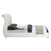 ACME Dorothy Pearl White Synthetic Leather & Ivory Twin Bed (Padded Sleigh) Model BD02265T