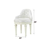 ACME Dorothy Pearl White Synthetic Leather & Ivory Chair with Swivel Model BD02272