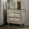 ACME Lucienne Beige Velvet Nightstand Model BD02336
