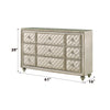 ACME Lucienne Beige Velvet Dresser Model BD02338