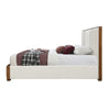 ACME Kaleea Beige Chenille & Walnut Eastern King Bed Model BD02467EK