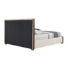 ACME Kaleea Beige Chenille & Walnut Eastern King Bed Model BD02467EK
