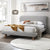 ACME Cleo Gray Boucle Queen Bed Model BD02472Q