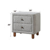 ACME Cleo Gray Boucle Nightstand Model BD02473