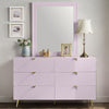 ACME Gaines Pink High Gloss Mirror Model BD02664